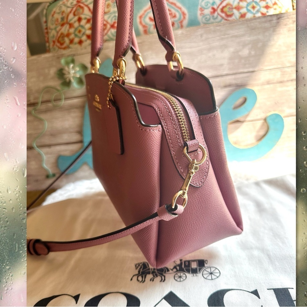 COACH SMALL LILLIE MAUVE PINK CARRYALL 91146 - Picture 13 of 17